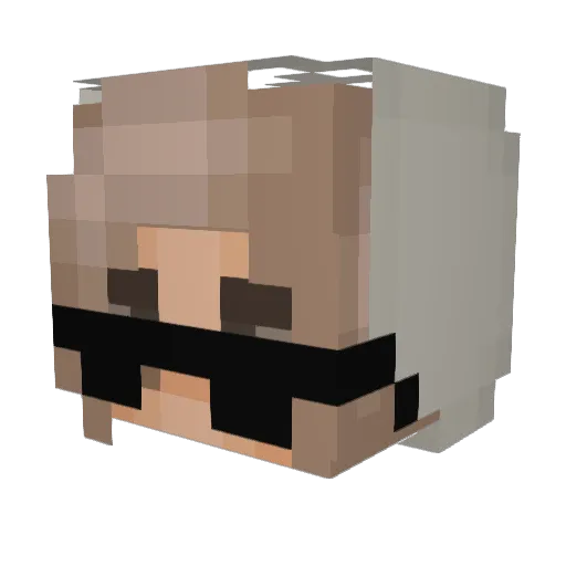 maureenexo Minecraft avatar head, 3D render