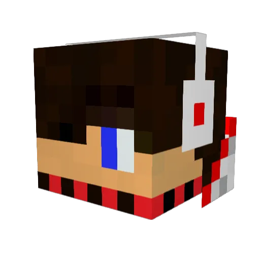 mauricealbert Minecraft avatar head, 3D render