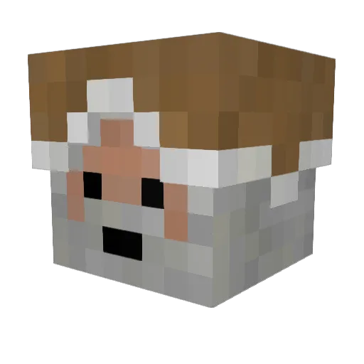 mauritsk Minecraft avatar head, 3D render