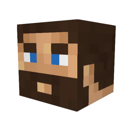 mauro_martinez_ Minecraft avatar head, 3D render
