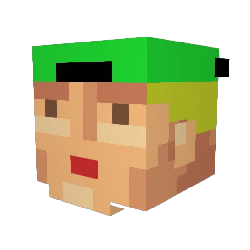 maurocoolboy Minecraft avatar head, 3D render