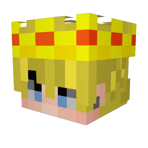 maurowar Minecraft avatar head, 3D render