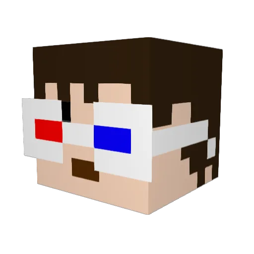 mauskoo Minecraft avatar head, 3D render