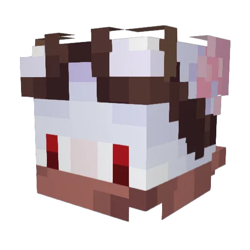 mausmilch Minecraft avatar head, 3D render