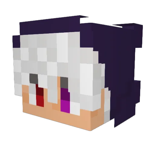 mausomat_ Minecraft avatar head, 3D render
