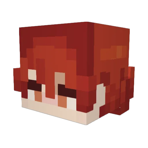 mausxl Minecraft avatar head, 3D render