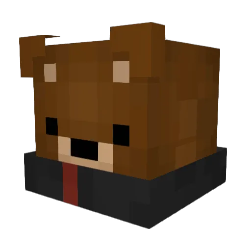 mauvin127 Minecraft avatar head, 3D render