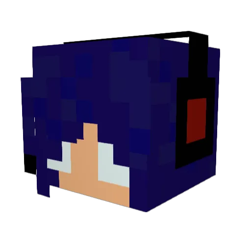 mavi01 Minecraft avatar head, 3D render