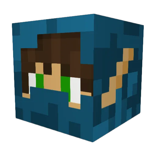 mavverick1 Minecraft avatar head, 3D render
