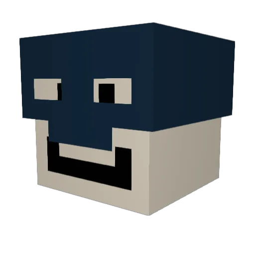mawanglong000 Minecraft avatar head, 3D render