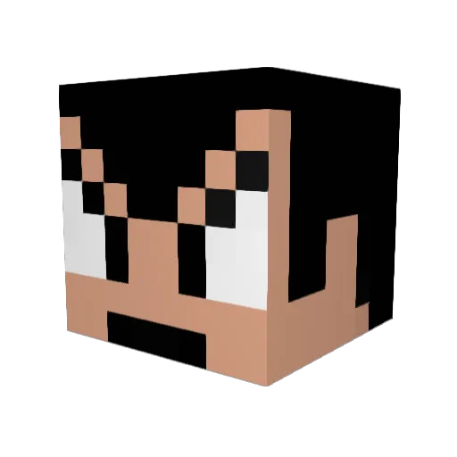mawario Minecraft avatar head, 3D render