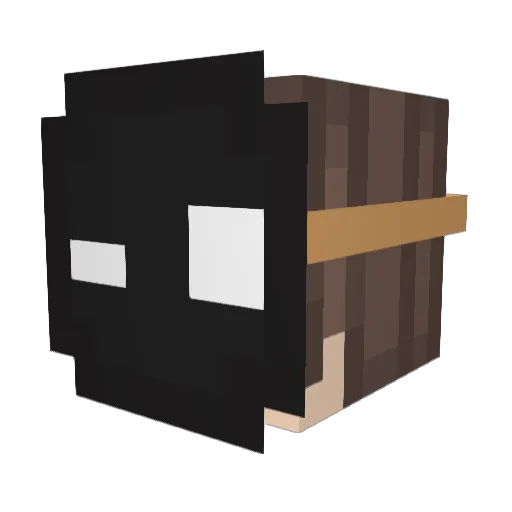 mawergangster Minecraft avatar head, 3D render