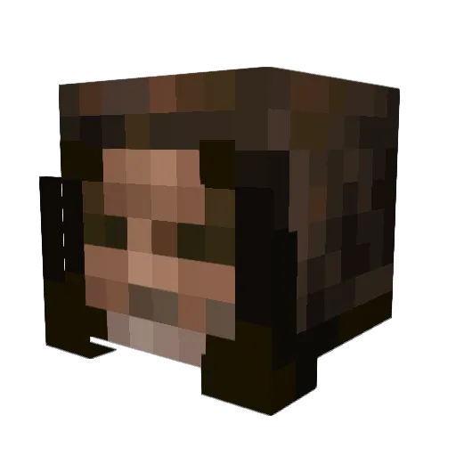 max0verdrive Minecraft avatar head, 3D render