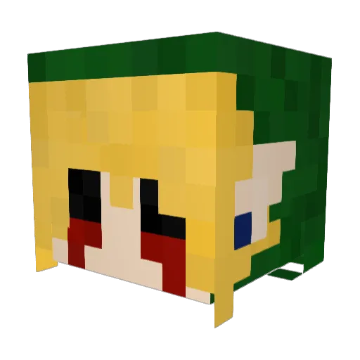 max123aa Minecraft avatar head, 3D render