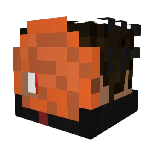 max13613 Minecraft avatar head, 3D render