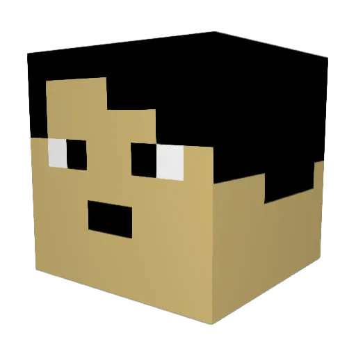max14731 Minecraft avatar head, 3D render