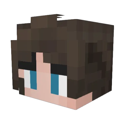 max1m Minecraft avatar head, 3D render