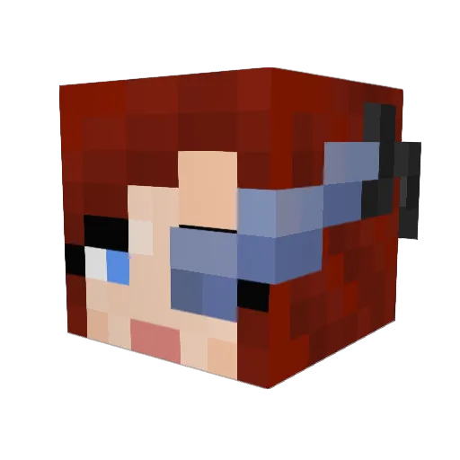 max1n_404 Minecraft avatar head, 3D render