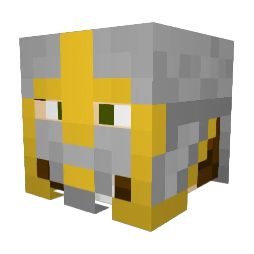 max20077 Minecraft avatar head, 3D render
