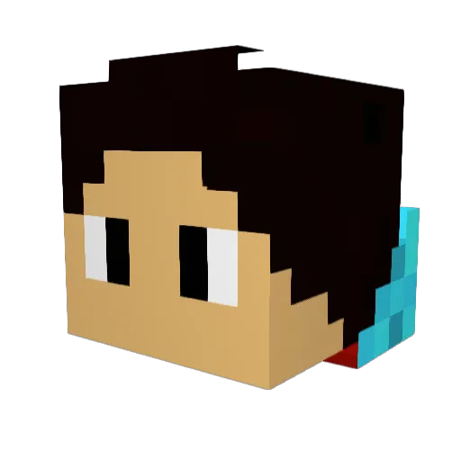 max207 Minecraft avatar head, 3D render