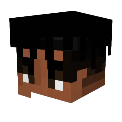 max22_4 Minecraft avatar head, 3D render