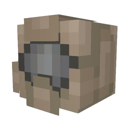 max520778 Minecraft avatar head, 3D render
