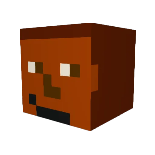 max69530 Minecraft avatar head, 3D render