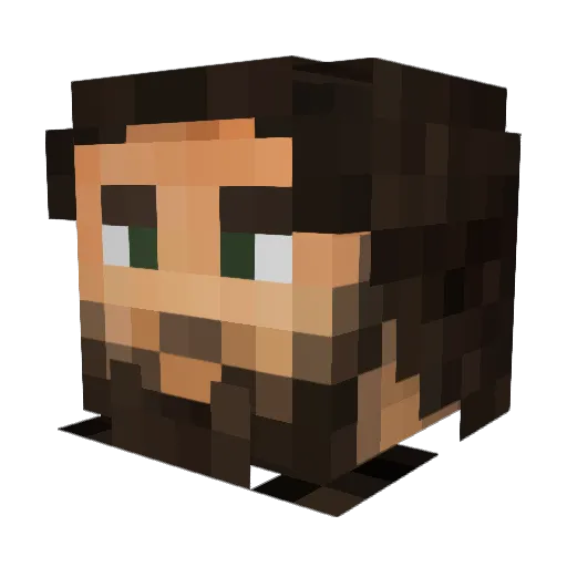 max900407 Minecraft avatar head, 3D render