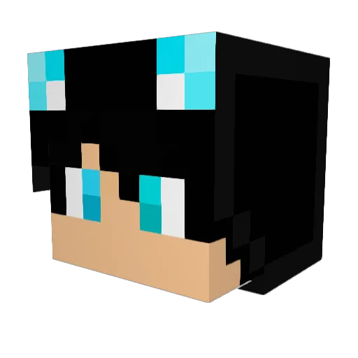 maxB52 Minecraft avatar head, 3D render
