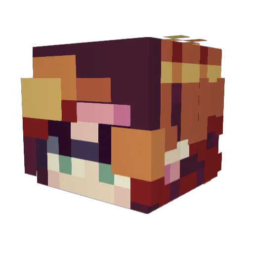 maxBedrock Minecraft avatar head, 3D render