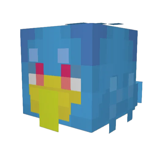 maxC2525 Minecraft avatar head, 3D render