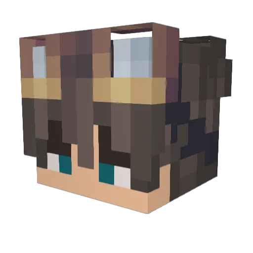 maxMEOW Minecraft avatar head, 3D render