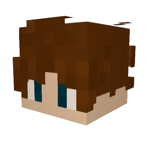 max_879 Minecraft avatar head, 3D render