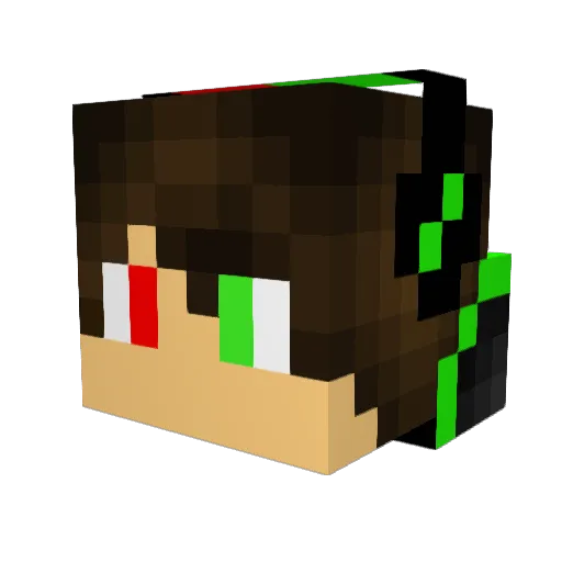 max_bd Minecraft avatar head, 3D render