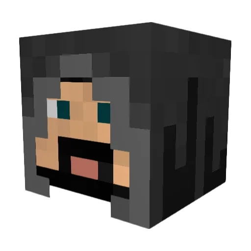 max_creeper Minecraft avatar head, 3D render