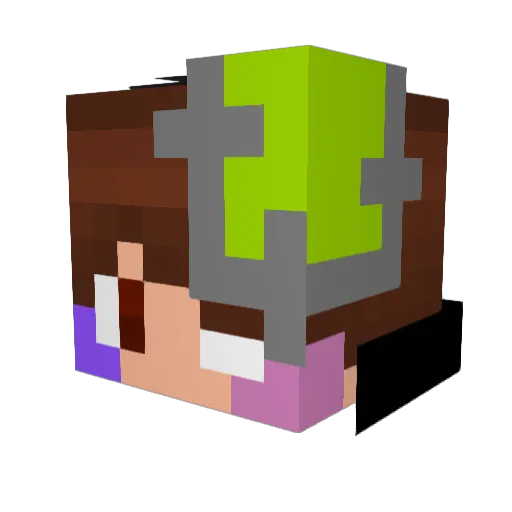 max_hiro Minecraft avatar head, 3D render