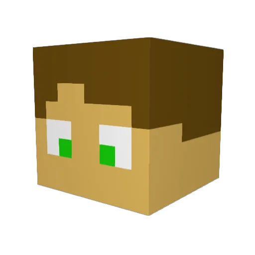 max_lol Minecraft avatar head, 3D render