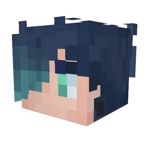 maxapollus Minecraft avatar head, 3D render
