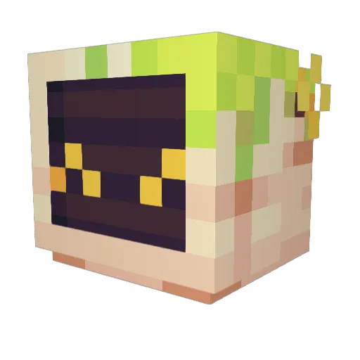 maxaxa_ Minecraft avatar head, 3D render