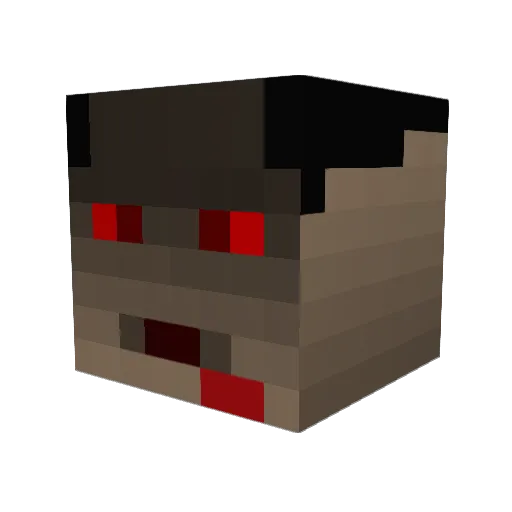 maxboua Minecraft avatar head, 3D render