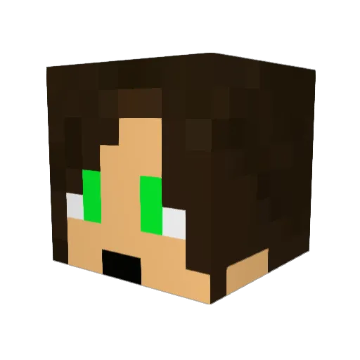 maxbrighton Minecraft avatar head, 3D render