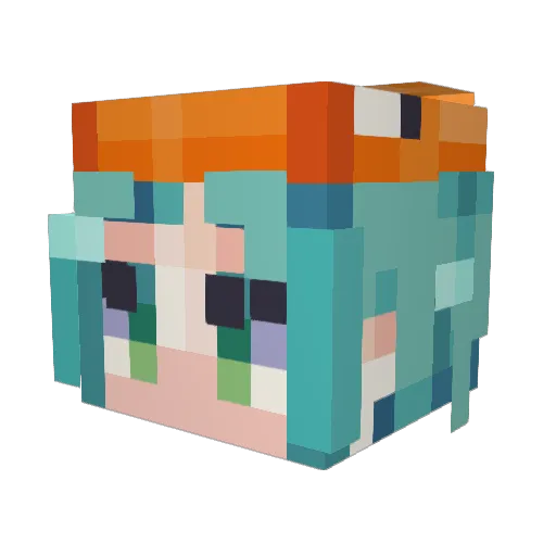 maxchooo Minecraft avatar head, 3D render