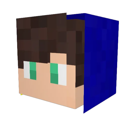 maxeboii Minecraft avatar head, 3D render