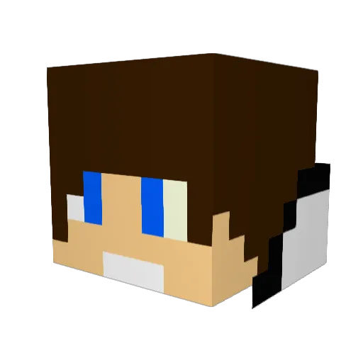 maxelec Minecraft avatar head, 3D render