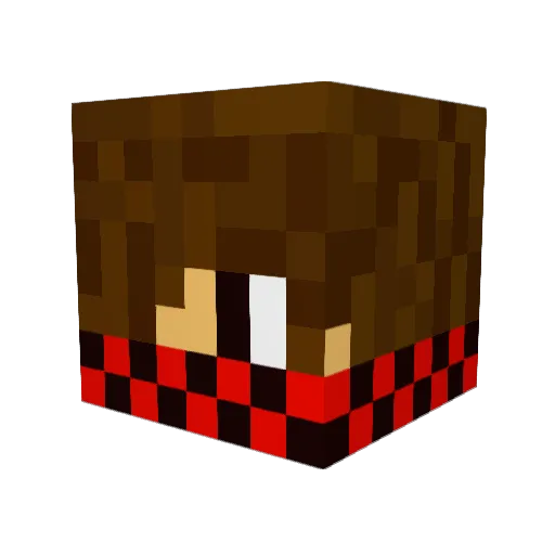 maxencebest Minecraft avatar head, 3D render