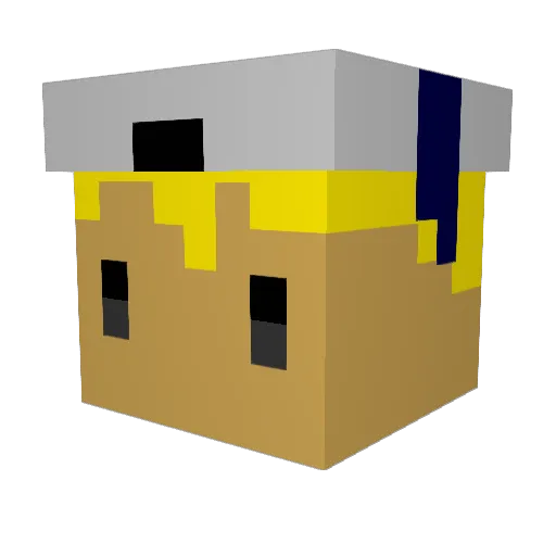 maxerlmax Minecraft avatar head, 3D render