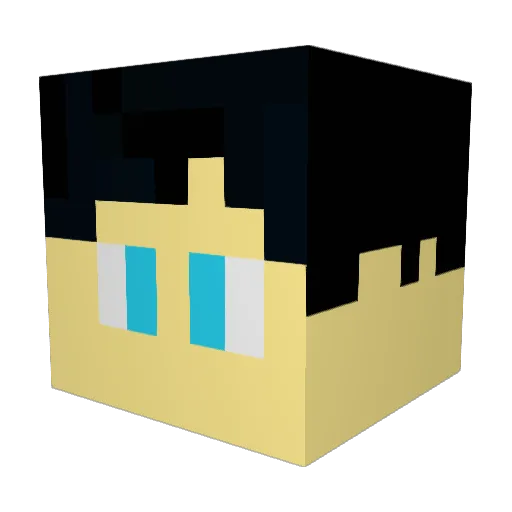 maxermain Minecraft avatar head, 3D render