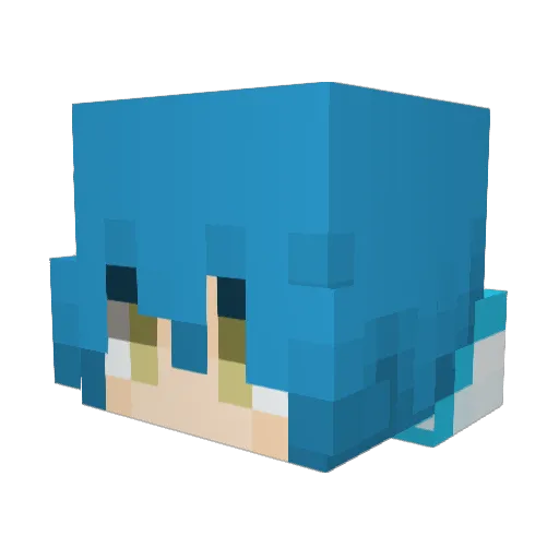 maxgejmer Minecraft avatar head, 3D render