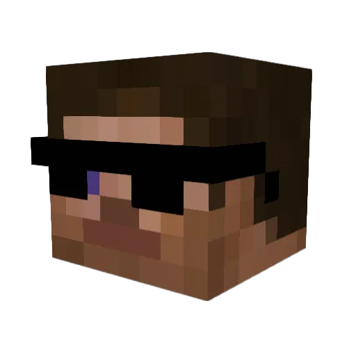 maxi_deuS Minecraft avatar head, 3D render