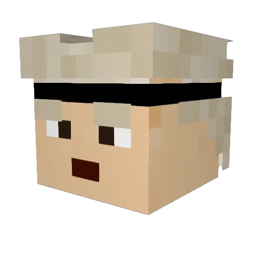 maxi_millien Minecraft avatar head, 3D render